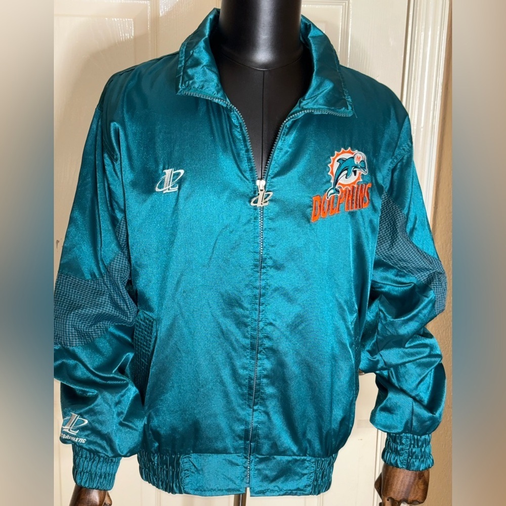 VINTAGE MIAMI DOLPHINS 90s JACKET LOGO 7 SIZE “M” RARE​​ - Picture 9 of 13